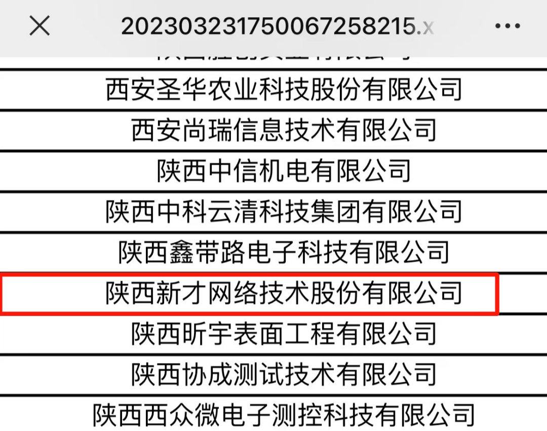 喜报|陕西新才网络荣获“陕西省创新型中小企业”